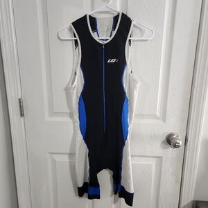 Louis Garnrau cycling padded bib shorts men size large athleisure 125M mesh